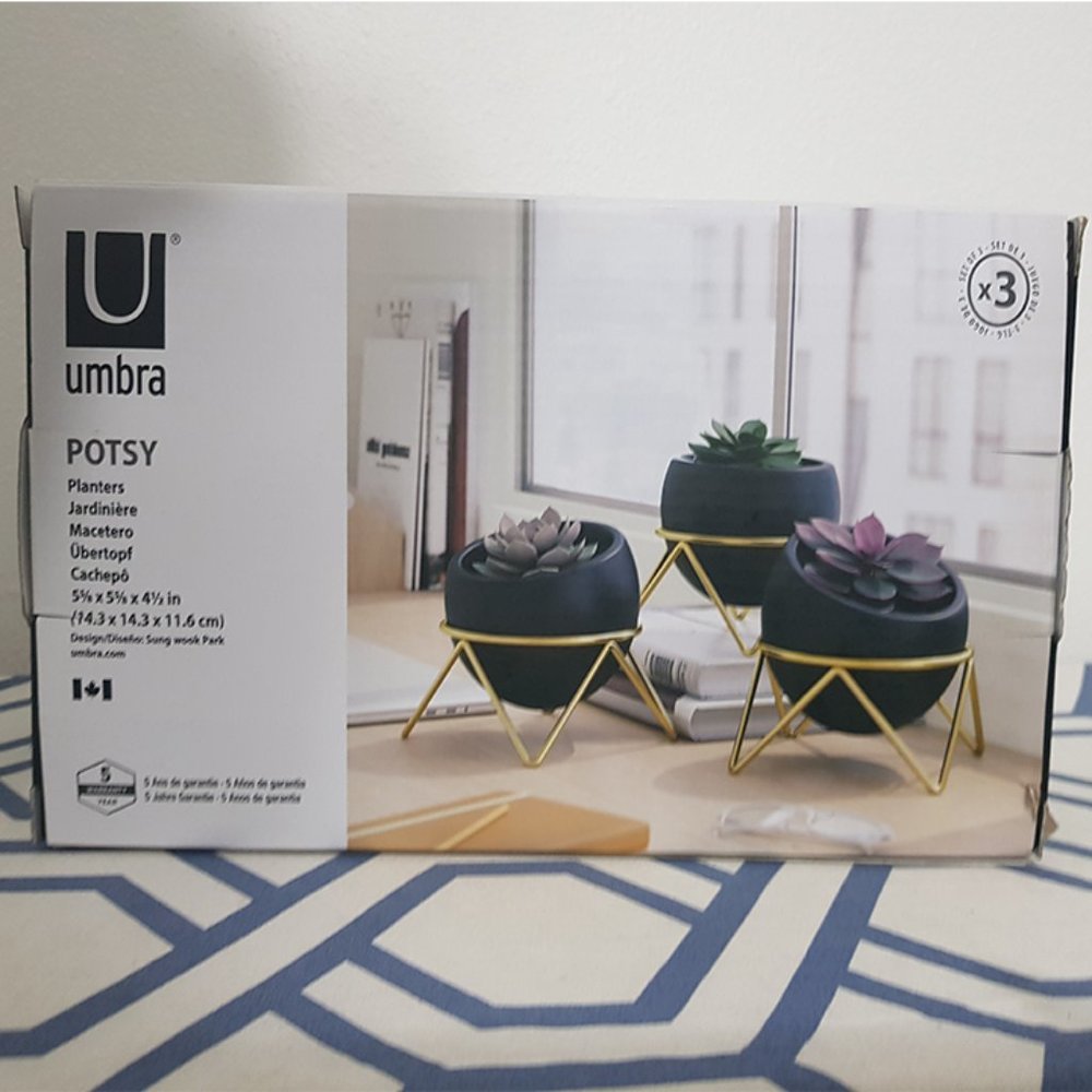 NIB Umbra Potsy 3 Planters
